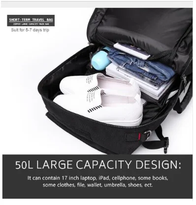 Men military Oxford Travel Backpack40L 50L Travel Backpack Multi Function 17 inch Laptop Camouflage Travel Bag Backpack For Men