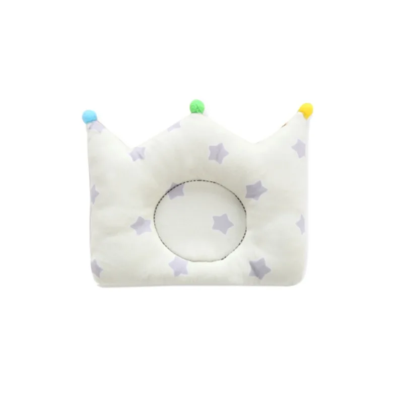Детская формирующая Подушка, хлопковая Подушка, предотвращающая плоскую головку, милая подушка в форме короны для новорожденных мальчиков