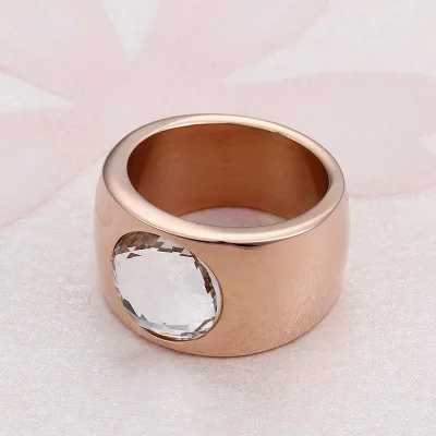 Высокое качество, геометрические кольца с кубическим цирконием для женщин, колье из нержавеющей стали, золотые/серебряные кольца для женщин, вечерние, подарок