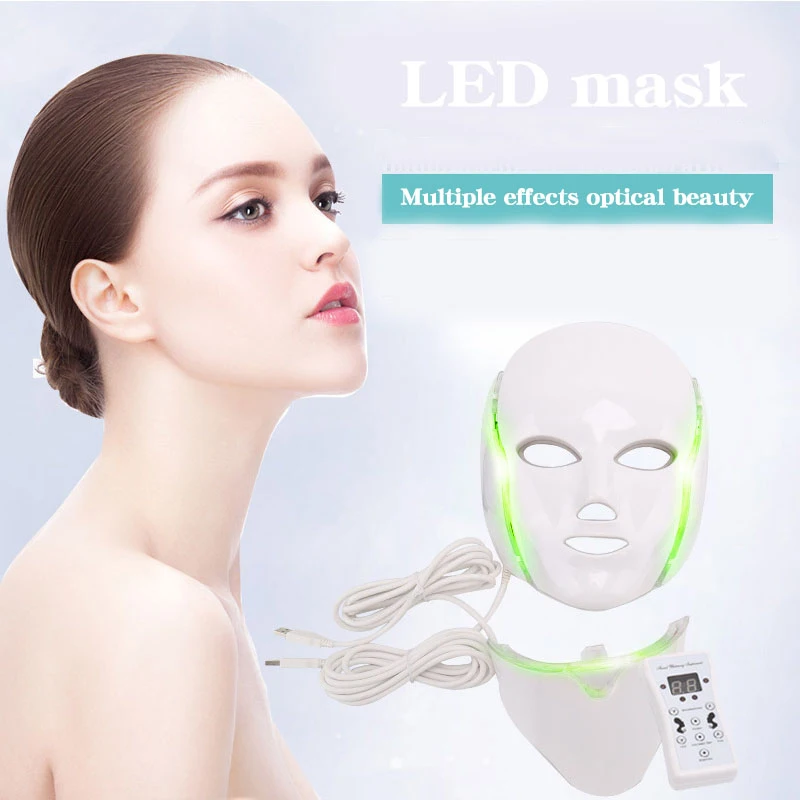 

7 Colors Led Facial Mask Led Korean Photon Therapy Face Mask Machine Light Therapy Acne Mask Neck Beauty Led Mask
