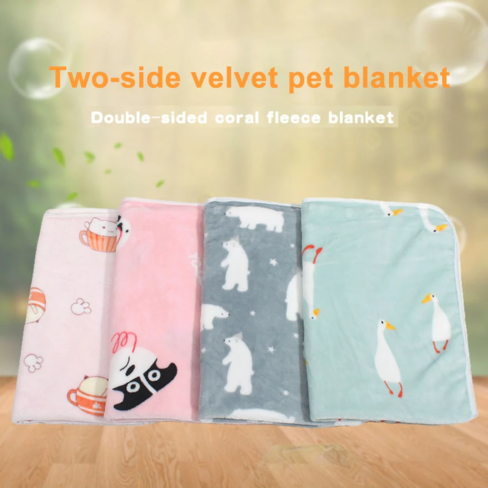 Коврик для животных, мультяшный принт с животными, мягкий теплый коралловый флис, для домашних собак, кошек, коврик для кровати, одеяло, полотенце, коралловый флис, принт, дизайн, товары для домашних животных