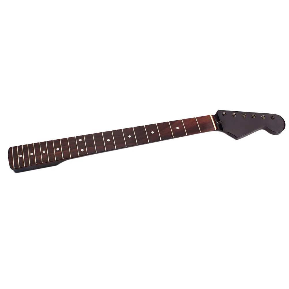 

22 Fret Maple Guitar Neck Right Hand Maple Fingerboard with White Dot for ST Electric Guitar Replacement GS09 (Black)