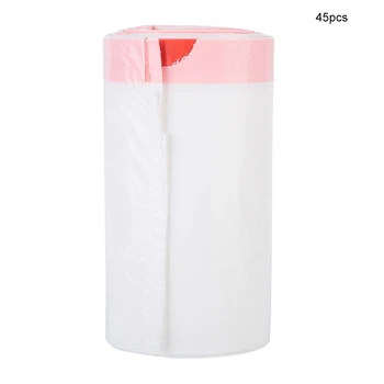 

45 PCS Ultra Strong Garbage Bags Thickened Rubbish Bags With Drawstring For Home Office Household Automatic Drawstring Bag