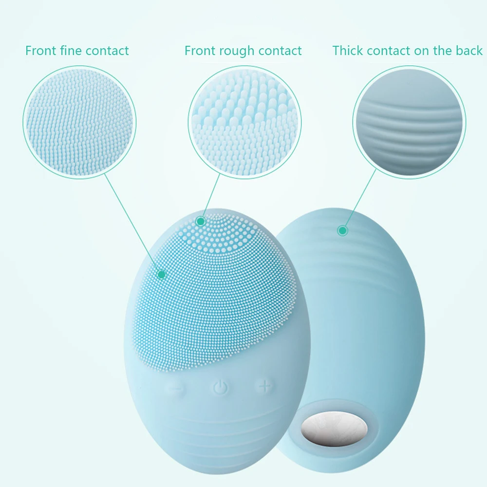 Bfaccia Sonic Facial Cleansing Brush Electric Cleansing Brush Skin Care Tools Waterproof Silicone Face Scrub Brush Pore Cleanser