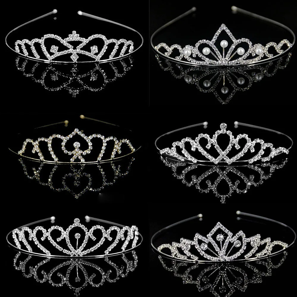 Crystal Love Heart Tiara Crown Trendy Sweet Headband Princess Girls ...