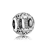 NEW 925 Sterling Silver Twenty-six letters Charm beads Fit Bracelet DIY bangle for Women Jewelry wholesale factory - Цвет: I