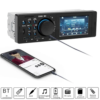 

1pcs FM Radio Car Stereo Radio Car double USB Bluetooth TDA7388 MP3 Playerwith Remote Control Hands-free Calls 4 Playing Modes