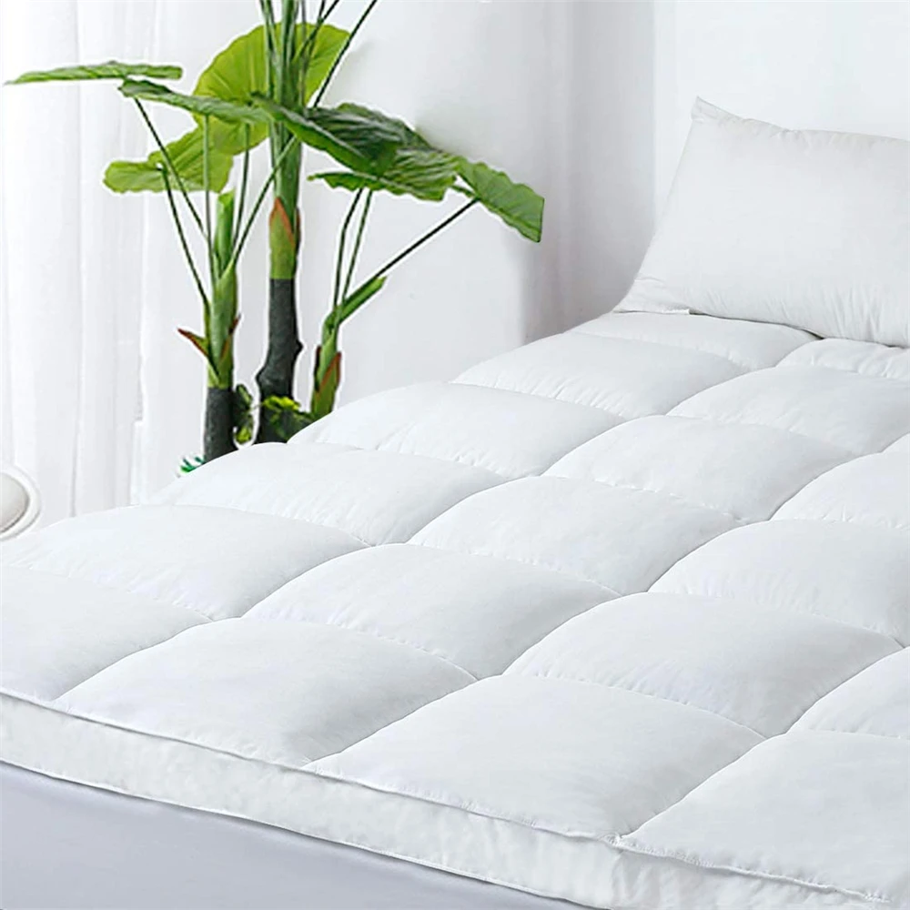 

5cm Mattress Topper Quilted Mattress Topper Breathable Anti-allergic Against Mite And Mould White Microfibre Filling