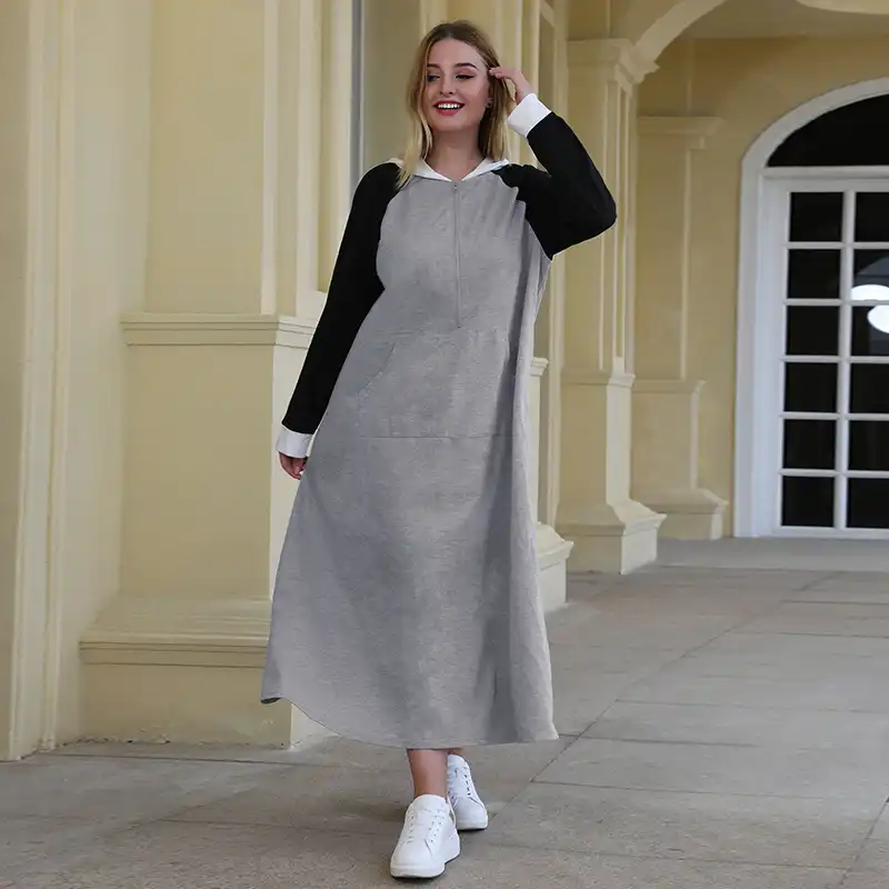 sweatshirt dress with pockets plus size