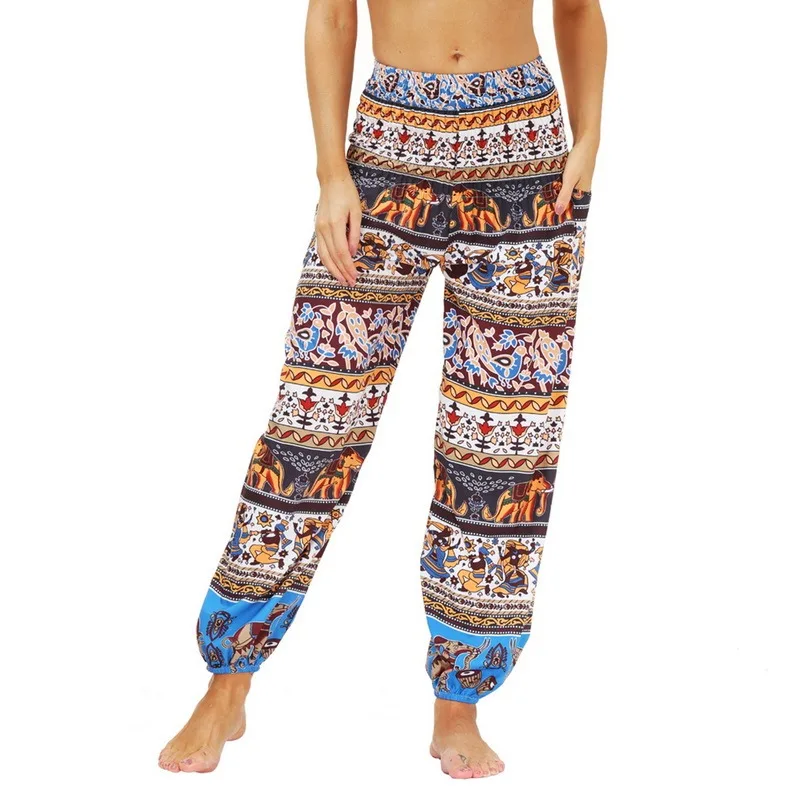 Womens Loose Yoga Pants Floral Print Wide Leg Trousers Long Stretch Pants Loose Palazzo Trousers Sweatpants Harlan Pants