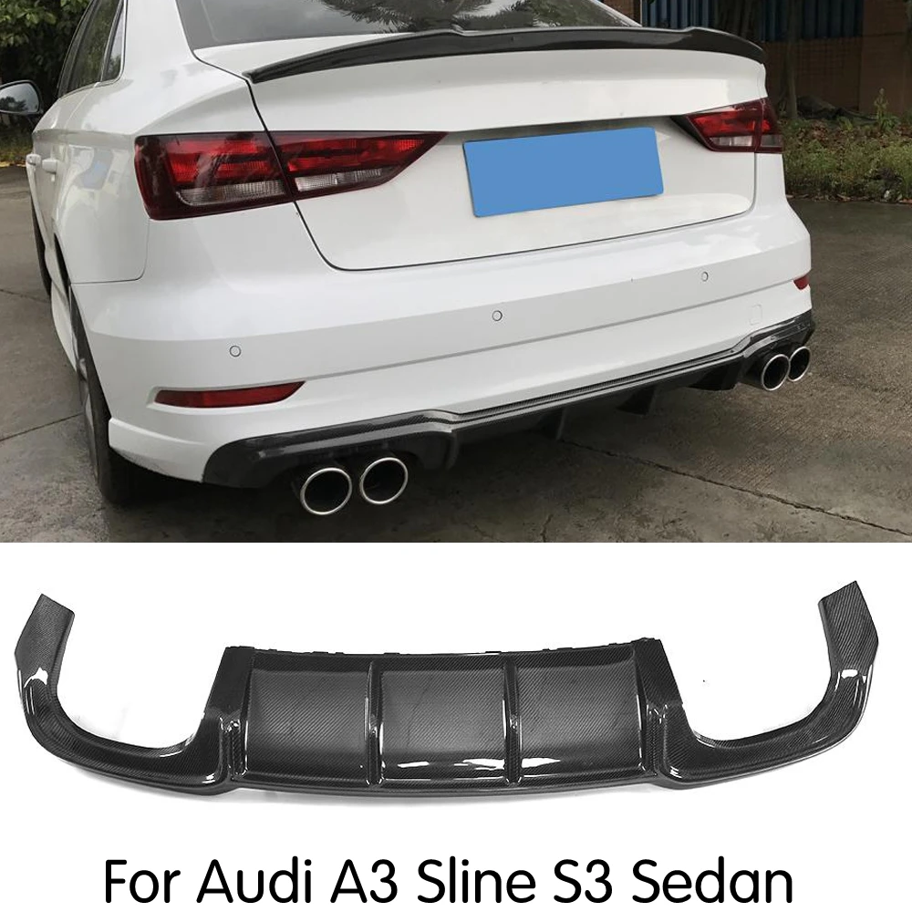 Углеродное волокно/FRP Неокрашенный задний спойлер диффузор для Audi A3 Sline S3 Sedan 4 двери не A3 стандарт стайлинга автомобилей