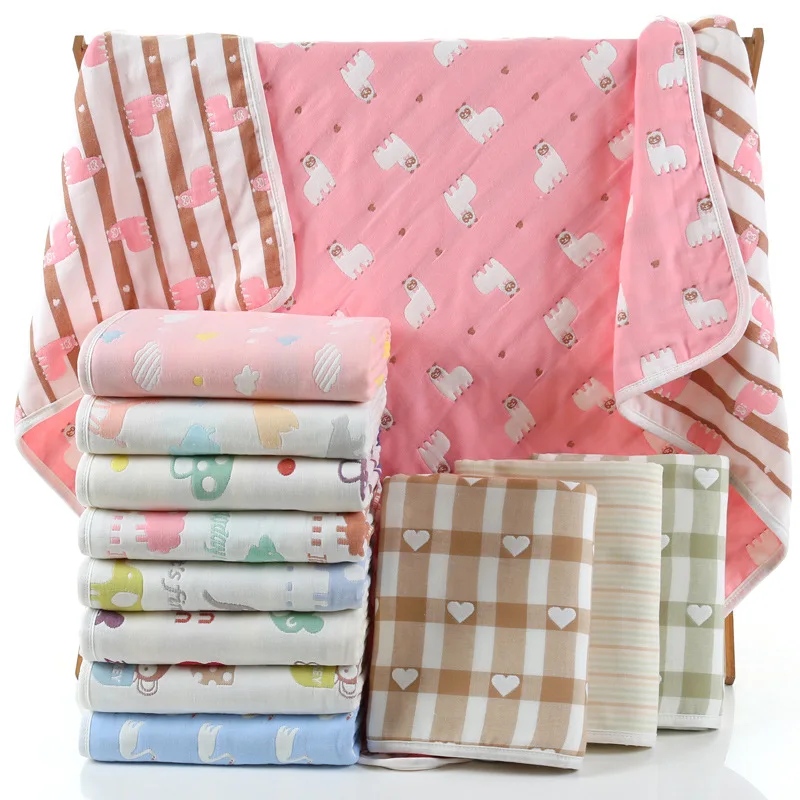 

Pure Cotton 6-Layer Thick Gauze Children's Quilt 105X110 Baby Blanket Infants Large Bath Towel Gauze Blanket