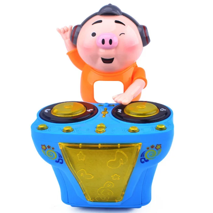 Электрический мультфильм свинья игрушка семья Рождественская вечеринка качели музыка свинья игрушка для детей NSV775