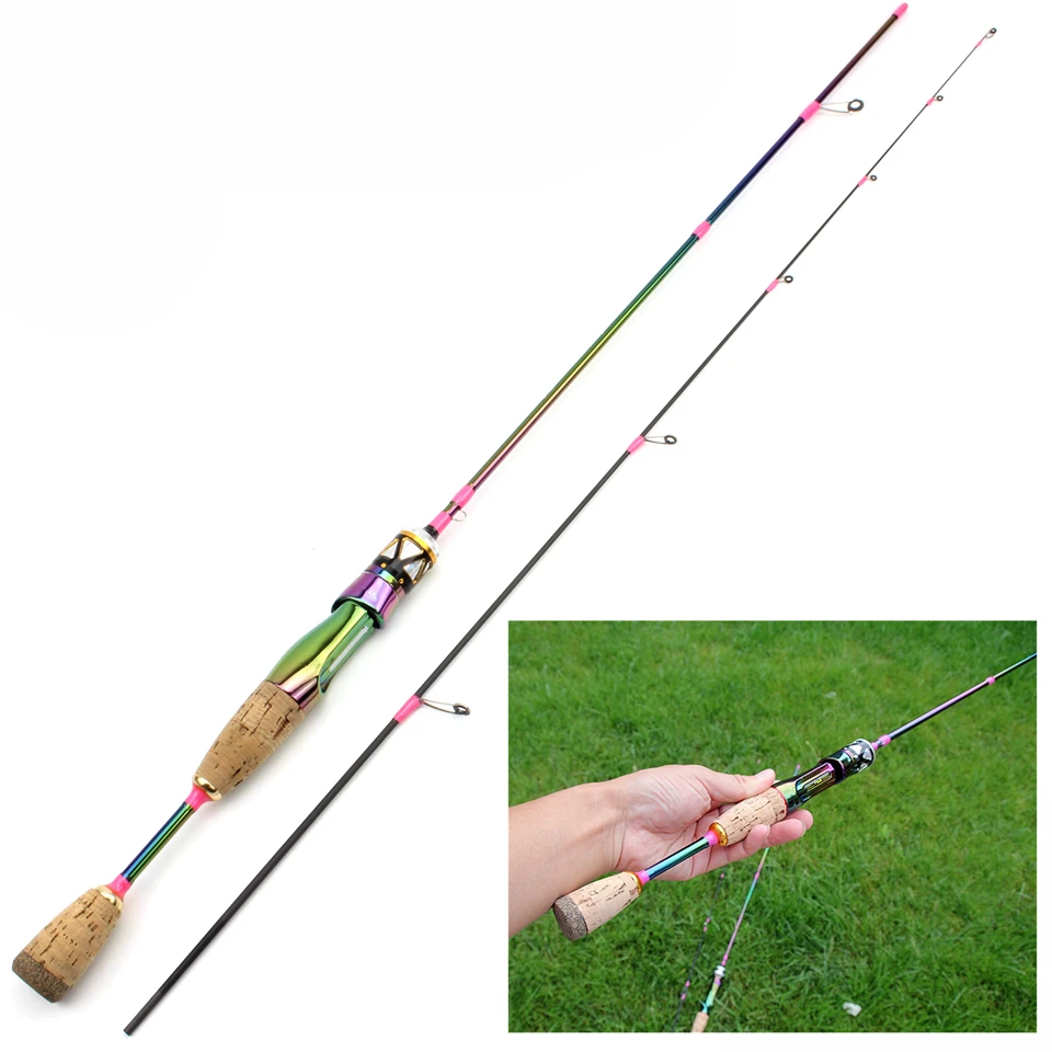 Ultra Light Spinning Fishing Rod Lure Pole Carbon UL Power Bait Casting Rod 