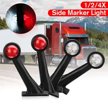 

2X 12V 24V Truck Trailer Caravan LED Side Marker Lamp Indicator Signal Warning Double Side Light