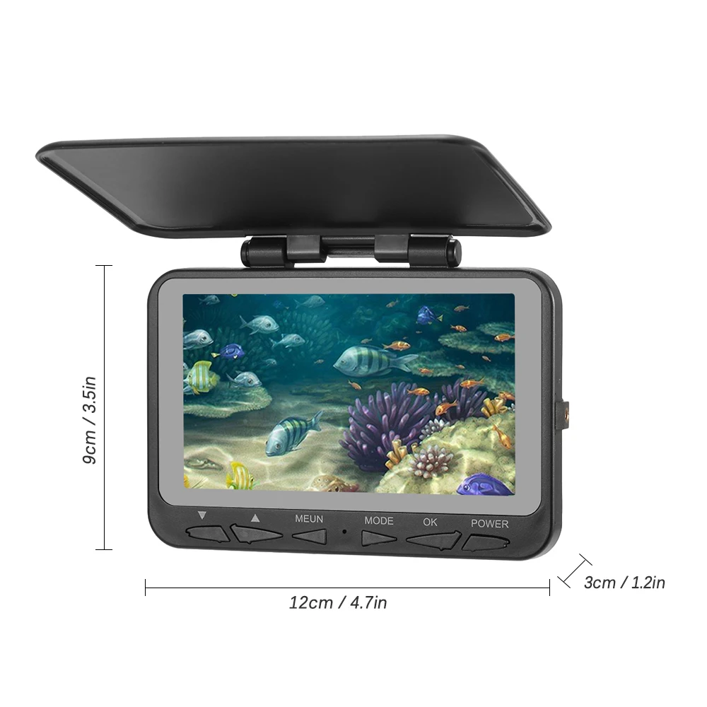 

4.3" LCD Video Record Fish Finder EU/US Waterproof Underwater Fishing Camera Monitor System Kit 15m Cable for Sea Fishing Pesca