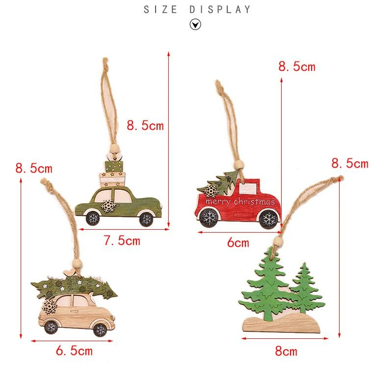 1 шт. Деревянные Подвески с собаками для автомобилей Рождественская серия деревянные поделки Рождественская игрушка украшения вечерние украшения для дома рождественские принадлежности