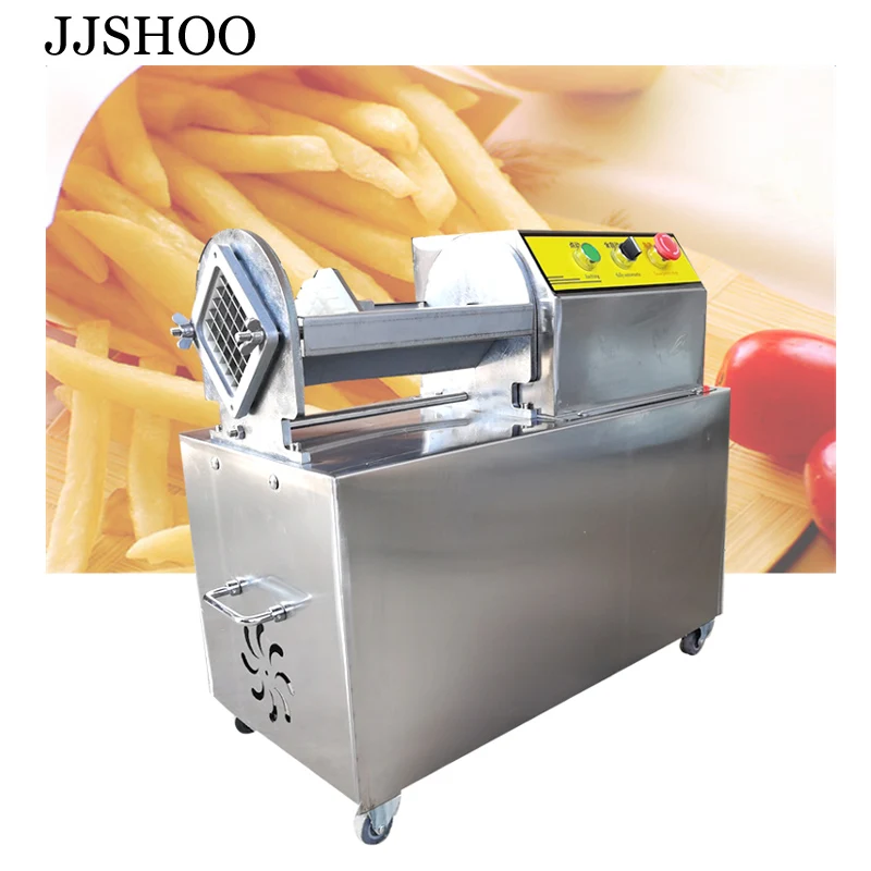 Electric French Fries Cutter Potato Chip Carrot Cutter Slicer Stainless Steel Vegetable Fruit Shredding Machine