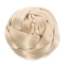 Soowee черные высокотемпературные волокна синтетические волосы на клипсах аксессуары Плетеный шиньон волосы булочка валик-бублик головные уборы