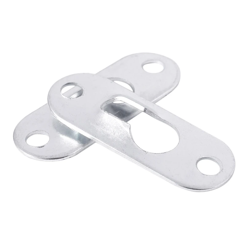 Promotion! Glass Mirror Picture 4mm Mounting Hole Hanging Plate Bracket 50 Pcs