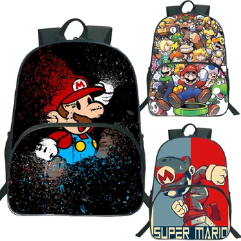 

Super Mario Smash Bros Backpack Children Anime School Bags Boy Girl Mochila Kids Cartoon Primary Bookbag Teens Laptop Backpack