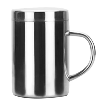 

Double Insulation Coffee Mug 304 Stainless Steel Durable Drinking Cup with Lid for Drink Coffee Milk Office Water Mugs