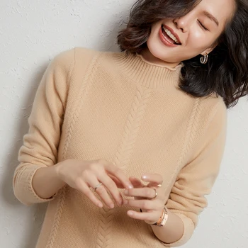 

Helovi 100% cashmere pullovers Winter Sweater Women Cashmere Knitted Women Sweaters And Pullovers Female Jumper Tops sweater