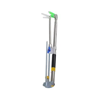 

1.5-2.4m Stainless Steel Lake Hands Free Telescoping Pole Stand Double Head Angle Adjustable Ground Insert Fishing Rod Holder