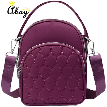 

Women's Small Crossbody Bag New Nylon Waterproof Women's Shoulder Bag Multi Pocket Multifunctional Zip Mini Crossbody Bag