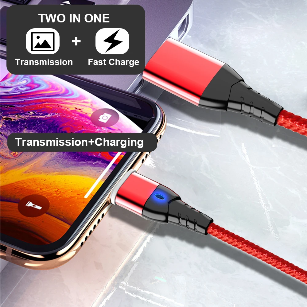 Магнитный usb-кабель Vanniso для быстрой зарядки 3A для iphone 11X7 8, магнитное зарядное устройство с адаптером USB type C для samsung s10 Xiaomi huawei