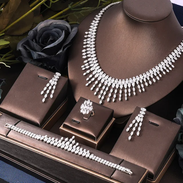 Stunning Big Carat Round CZ Crystal Set 2