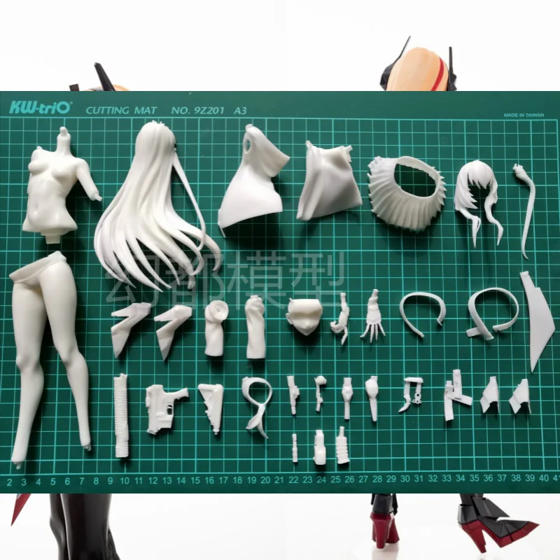 1/7 девушки Frontline M4 SOPMOD Ⅱ Неокрашенная полимерная фигура нераскрашенная GK модель