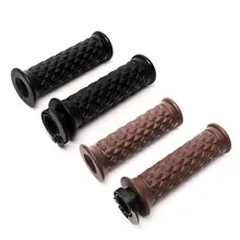 Мотоцикл triclicks руль 7/" Ручка Рукоятка бар концы черный ретро резиновый рукоять для Honda Suzuki Кафе Racer Bobber Clubman