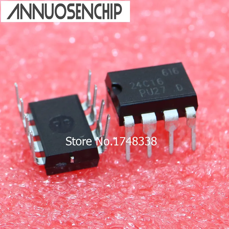 5 шт. AT24C16 AT24C16AN-PU-2.7 24C16 DIP EEPROM DIP8 новый хорошего качества | Электронные компоненты и