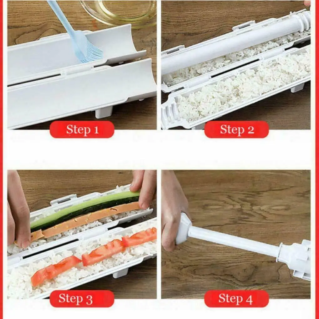 DIY производитель суши роликовый Ролл Форма для суши ролик Базука рисовое мясо овощи машина для суши кухонные инструменты для суши