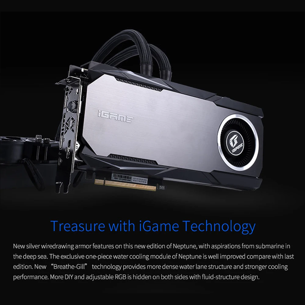 Красочные iGame GeForce RTX 2080 Ti Neptune OC GDDR6 11 ГБ графическая карта 1740 МГц один ключ Overclock Gaming GPU графическая карта