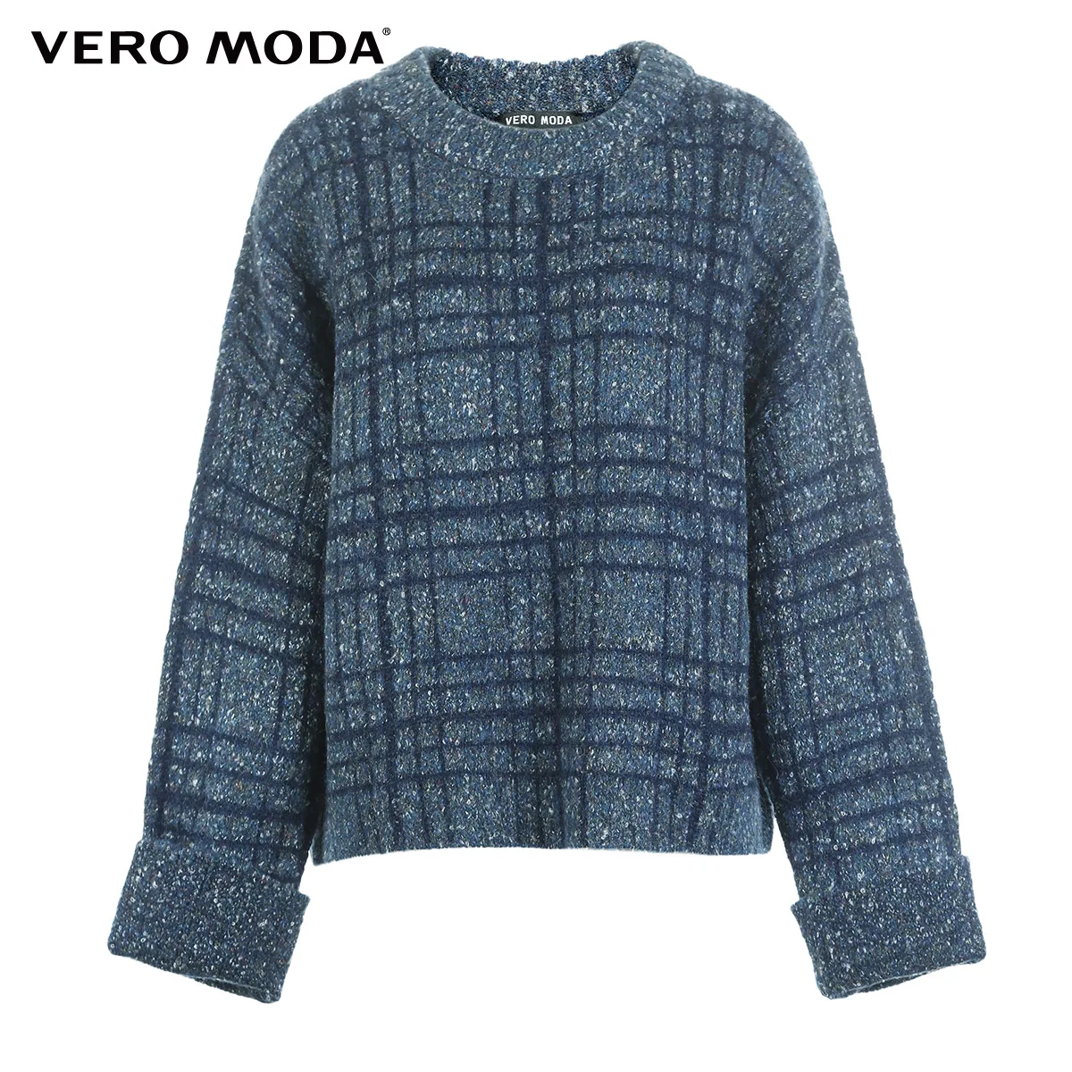 Vero Moda Женский Осенний твидовый вязаный свитер с открытыми плечами | 318325501