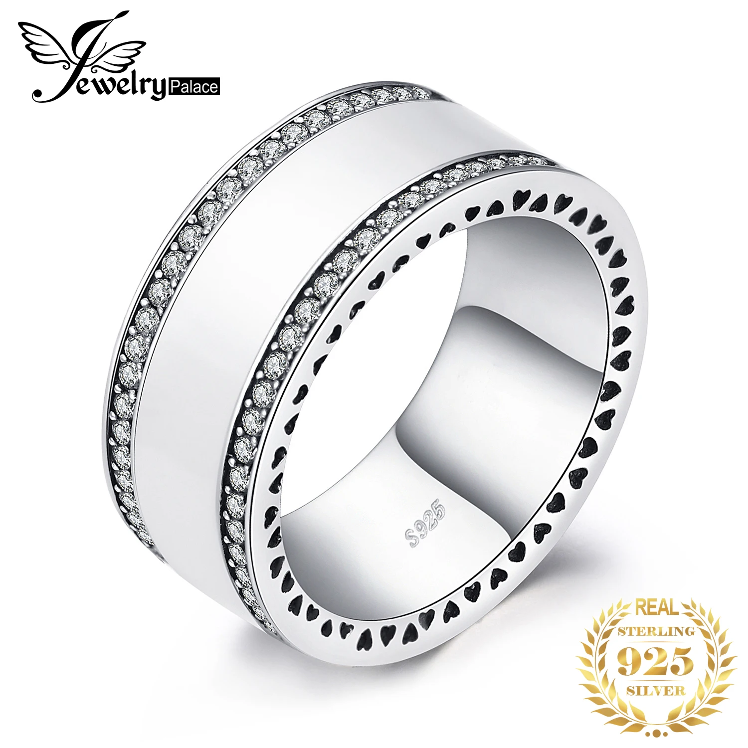 Jewelrypalace 925 пробы серебряные перламутровые сердце себе кольцо для женщин Мода