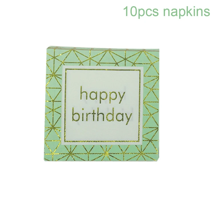 Йориу Baby Shower девочка одноразовая посуда для вечеринки тарелка бумажные соломинки с днем рождения украшения для вечеринки дети взрослые Babyshower - Цвет: Napkin 10pcs
