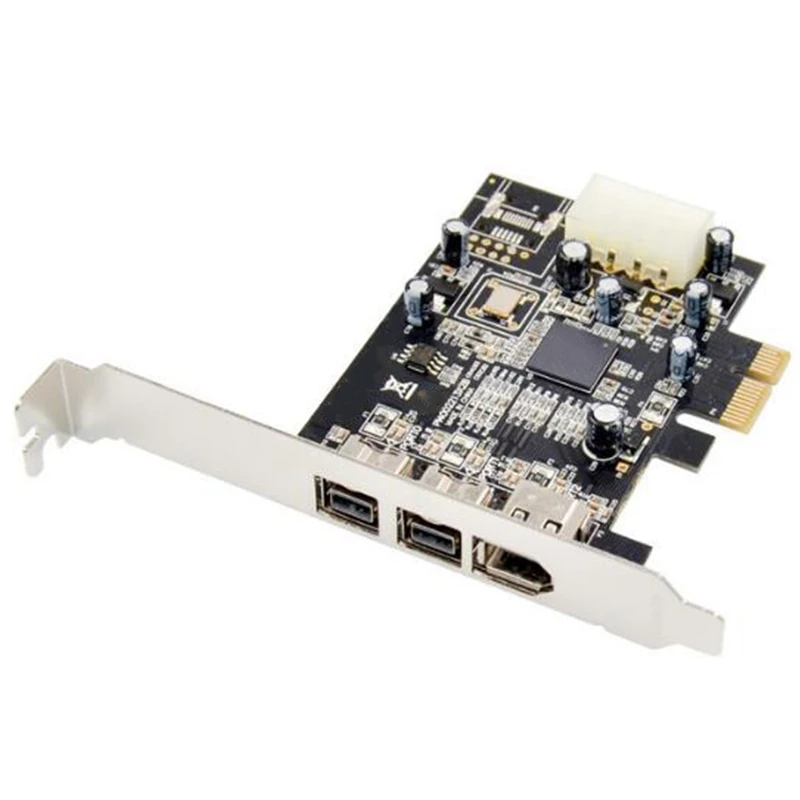 Карта расширения PCI Express 3 порта для видеозахвата Firewire XIO2213AZAY чипсет 1394B 1394A PCIe 1 X1