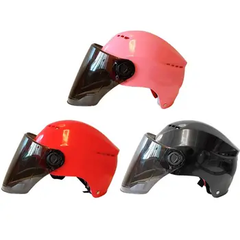 

Motorcycle Summer Breathable Helmet Scooter Open Face Cap with Sunshield Motorbike Road Bike Motor Ridding Head Protect Supplies