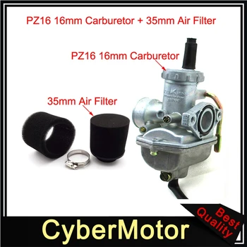 

PZ16 Carb 16mm Carburetor + 35mm Air Filter Clearner For 50cc 70cc 90cc 110cc Engine Dirt Pit Trail Motor Bike Go Kart ATV Quad
