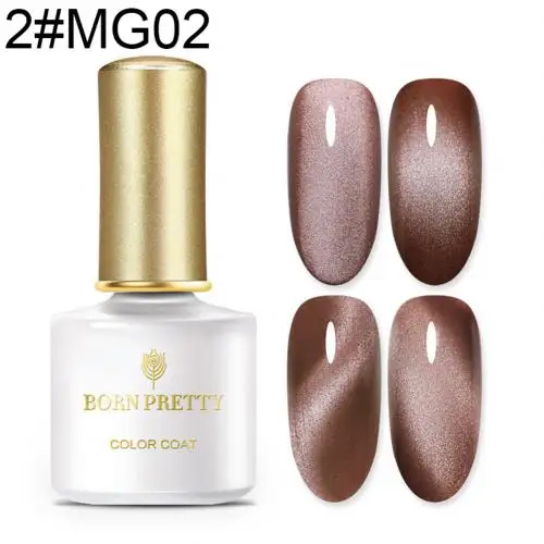 2 BORN PRETTY, 6 мл, магнитный, кошачий глаз, 3D, хамелеон, гель для ногтей, замачивается, стойкий, лак для ногтей, Гель-лак, Полупостоянный, светодиодный, УФ-гель - Цвет: 2