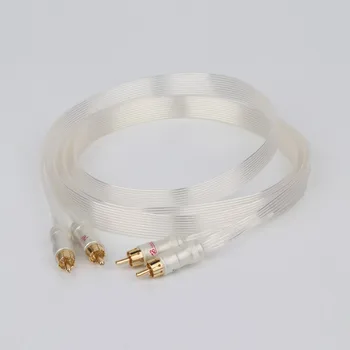 

Hifi Silver Plated Cable Blue White Heven King Snake Gold Plated RCA Interconnect Cable