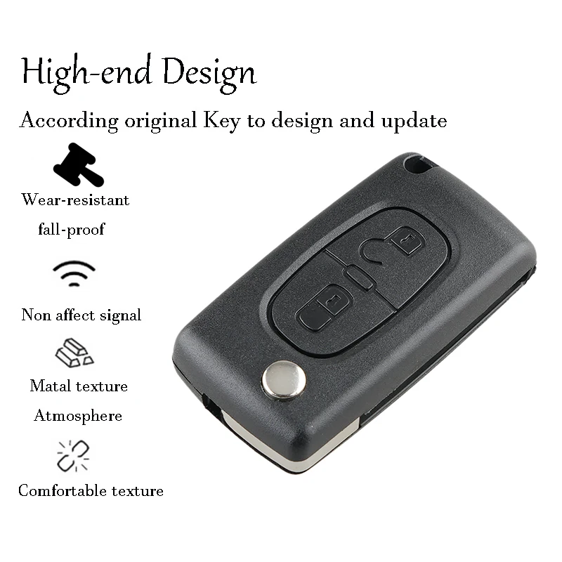 307 307s 308 407 607 inteligente flip key para carro