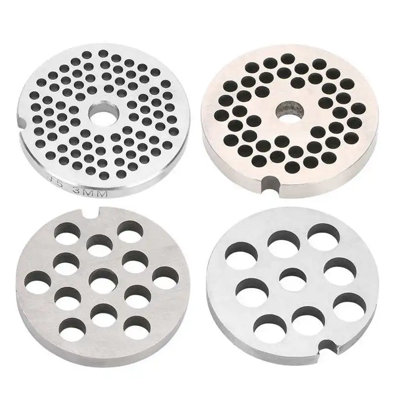 304 Stainless Steel Meat Grinder Blade Mincer Plate Disc Replacement Part for 5# Type Manual Meat Grinder Mincer Knife Accessory