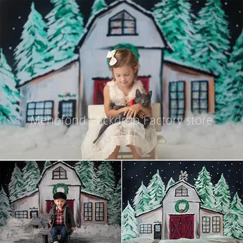 

Mehofond Photography Background Christmas House Pine Decoration Backdrop Birthday Photophone Photo Studio Props