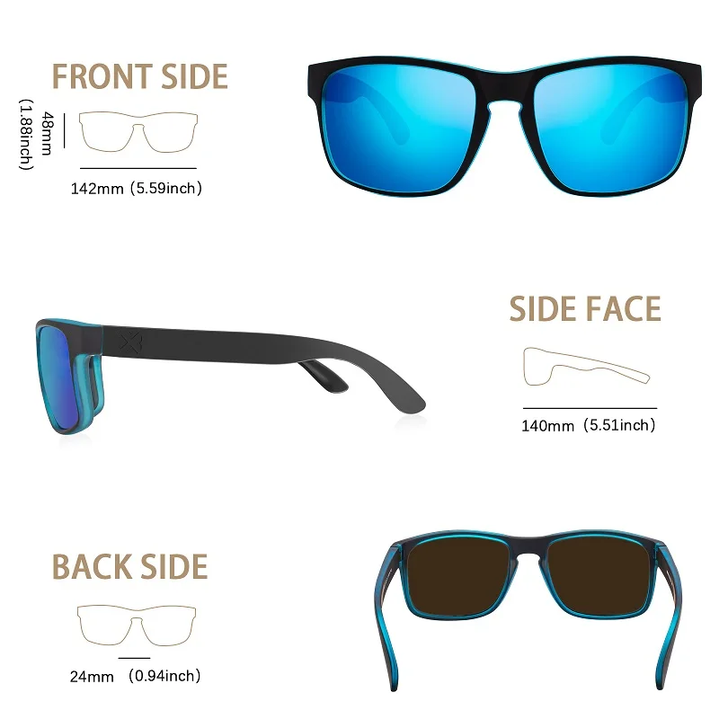 

JULI Polarized Sunglasses for Men and Women,UV400 Protection Sun Glasses,Ideal for Driving Cycling and Running 8120