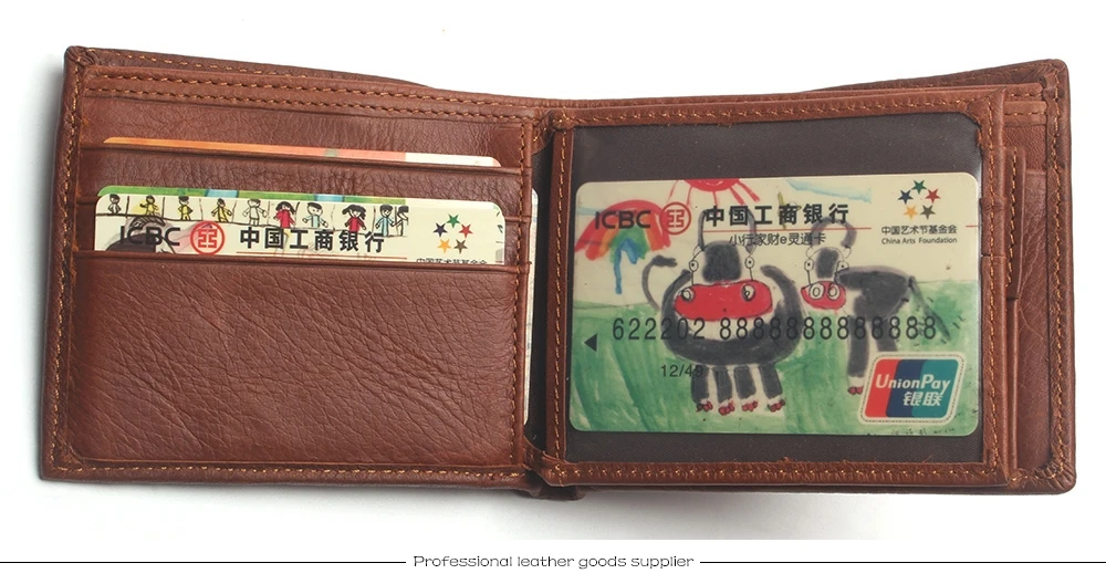 Eagle Head Embossed Wallet For Men Fashion Man Genuine Leather Wallets Cowhide Coin Purse