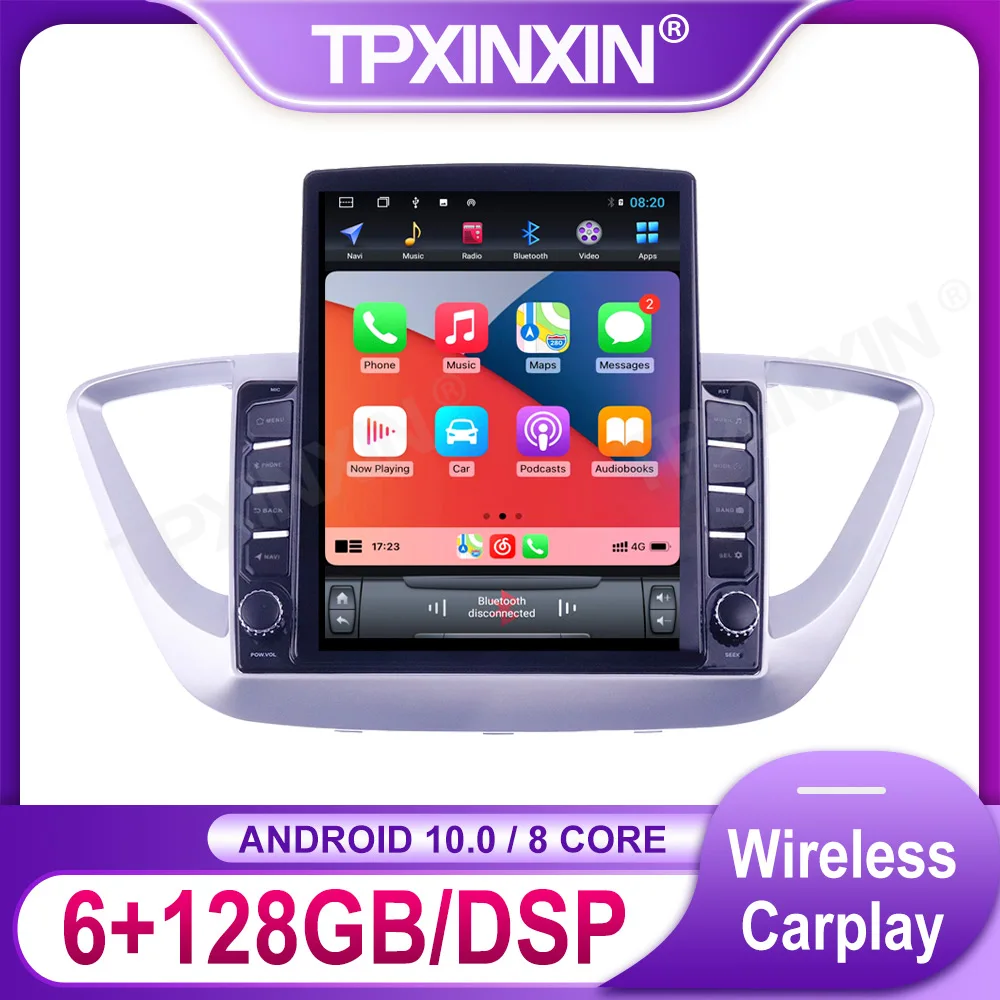 Автомагнитола 2 din Android 10 0 для Hyundai Solaris 2016 2017-2018 мультимедиа видео аудио запись